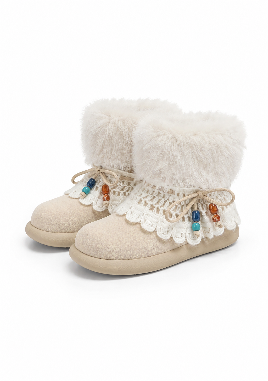 Mellow Beads Fur Boots