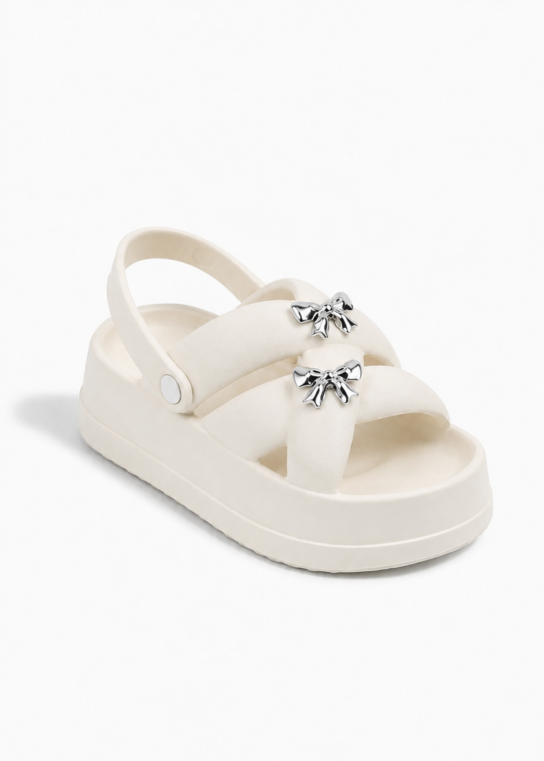 Ribbon Charm Platform Sandal