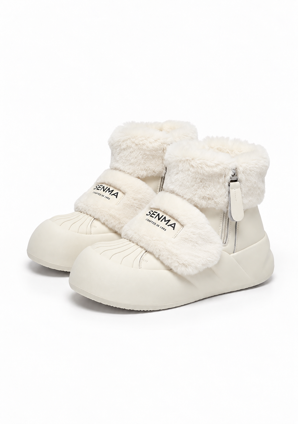 Ivory Snow Puff Boots