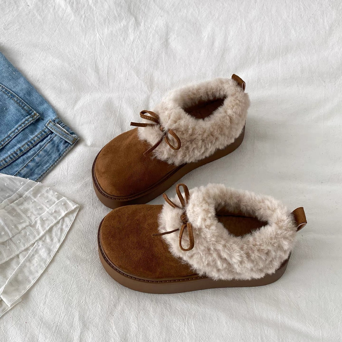 Mielle Fur Platform Shoes