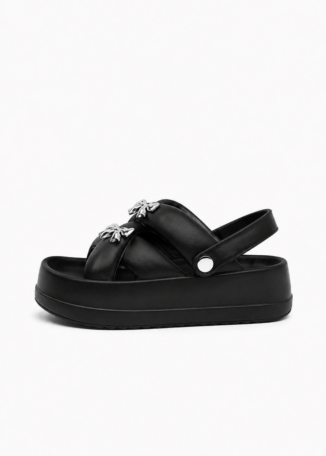 Ribbon Charm Platform Sandal
