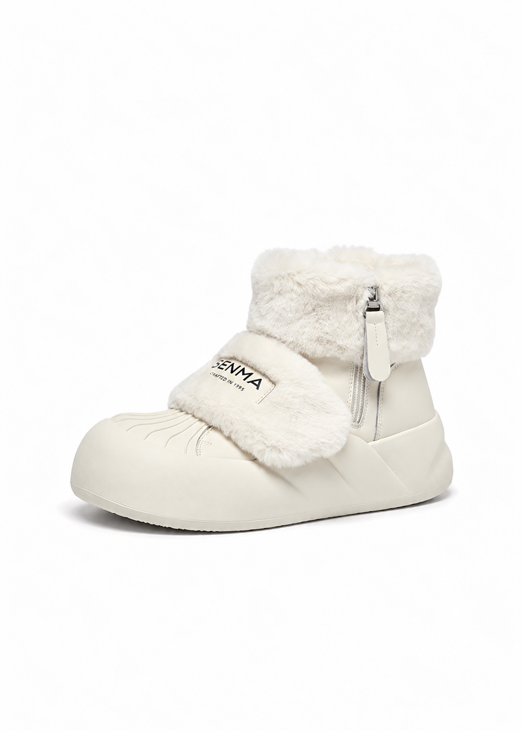 Ivory Snow Puff Boots