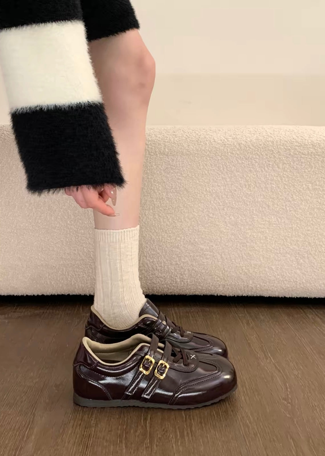 Velmora Double Buckle Sneakers