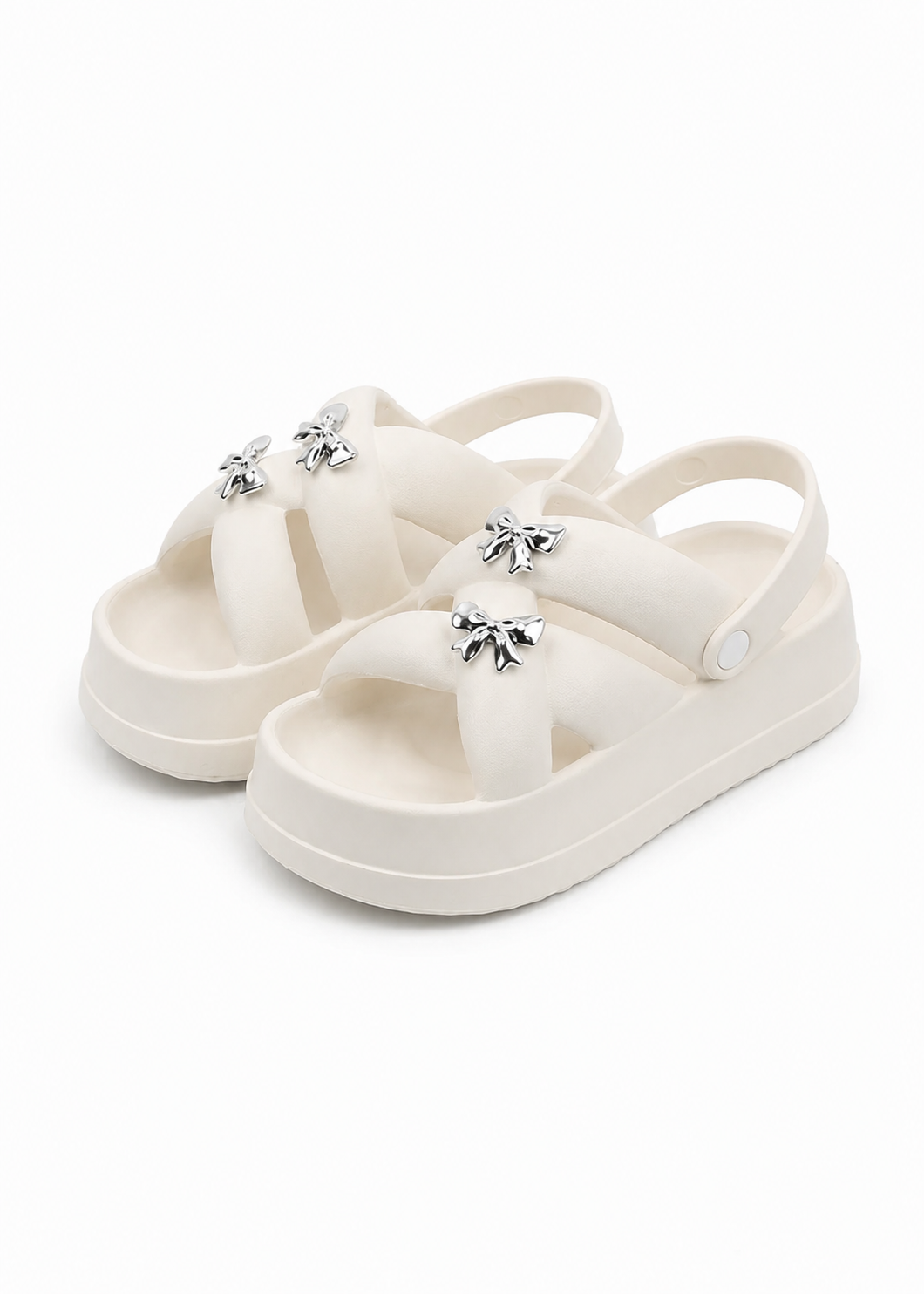 Ribbon Charm Platform Sandal