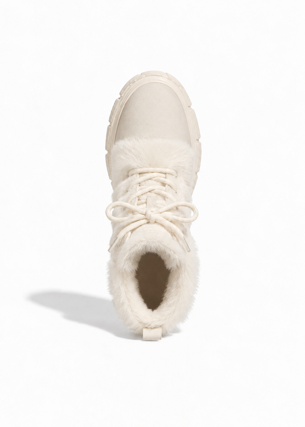 Milky Lace Fur Boots