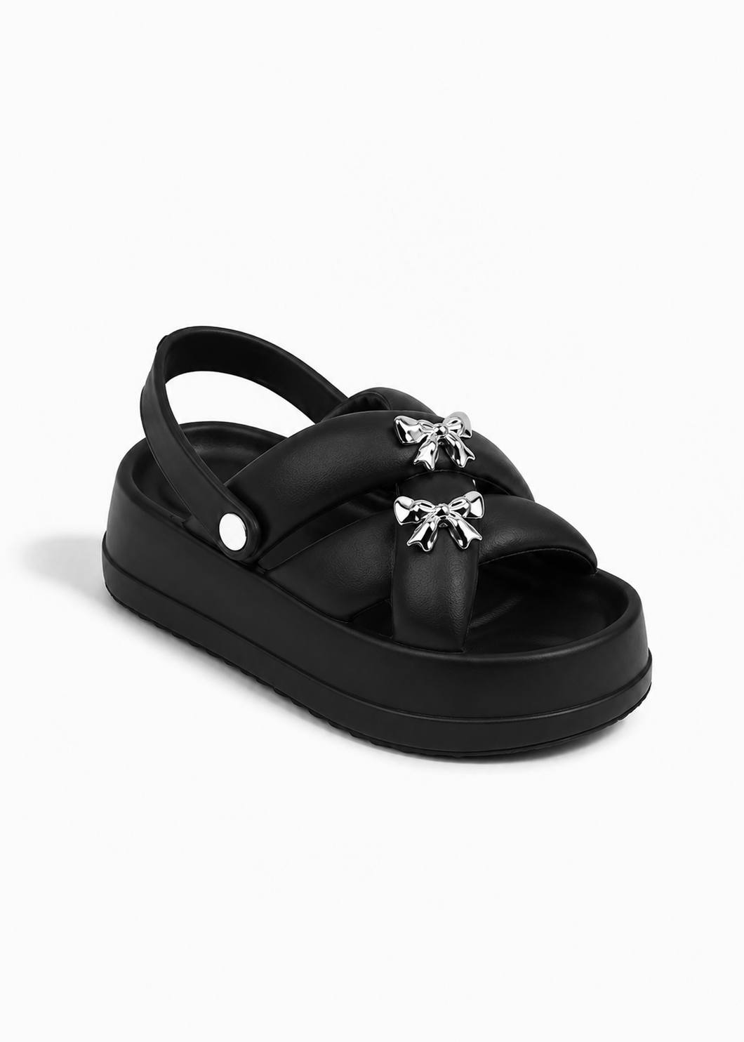 Ribbon Charm Platform Sandal