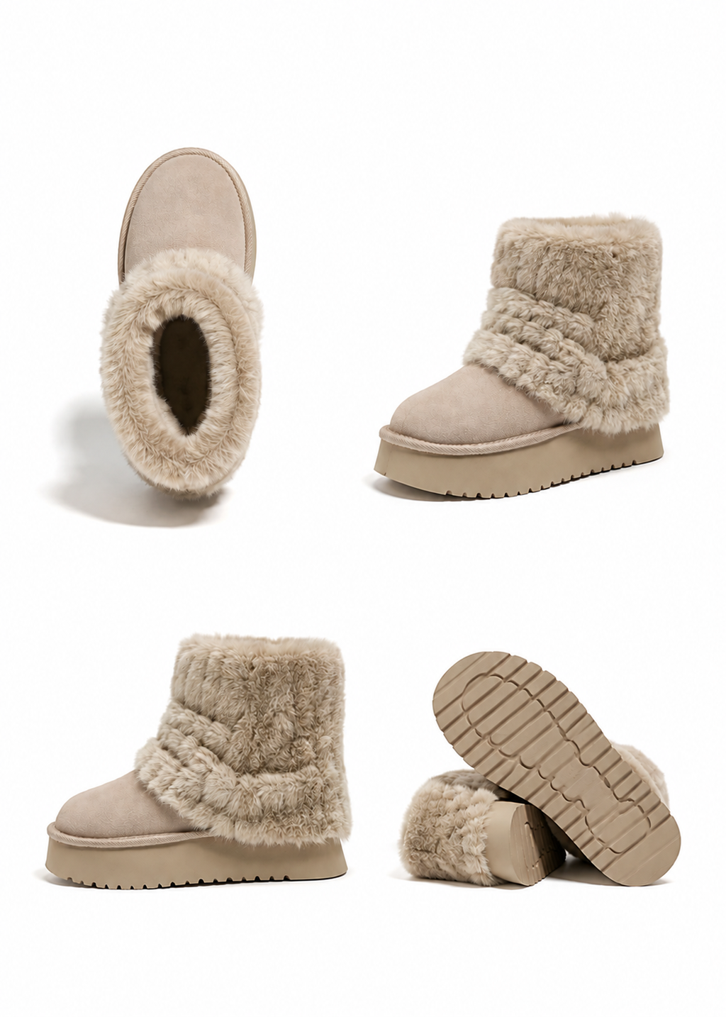 Fluffy Platform Boots