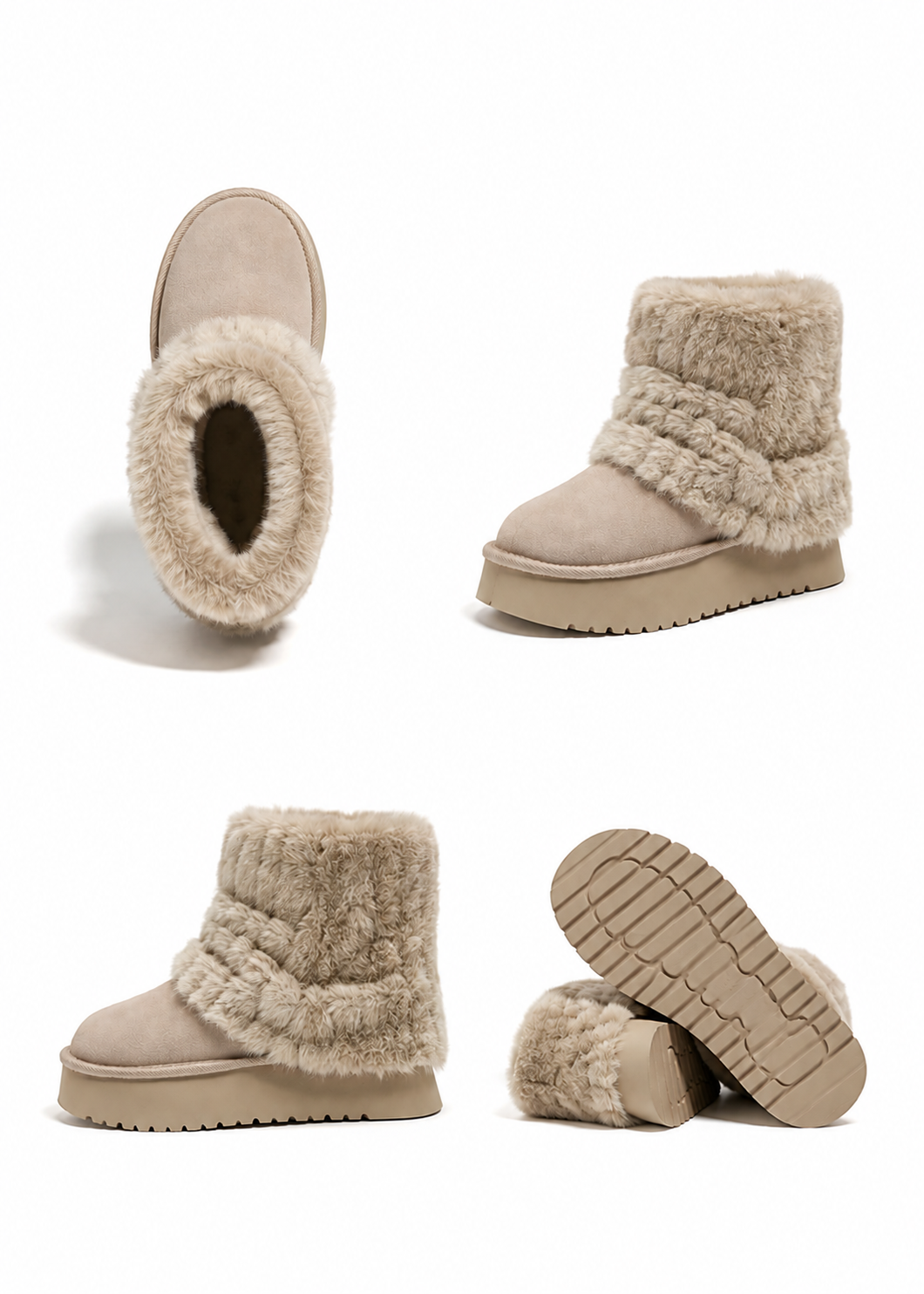 Fluffy Platform Boots