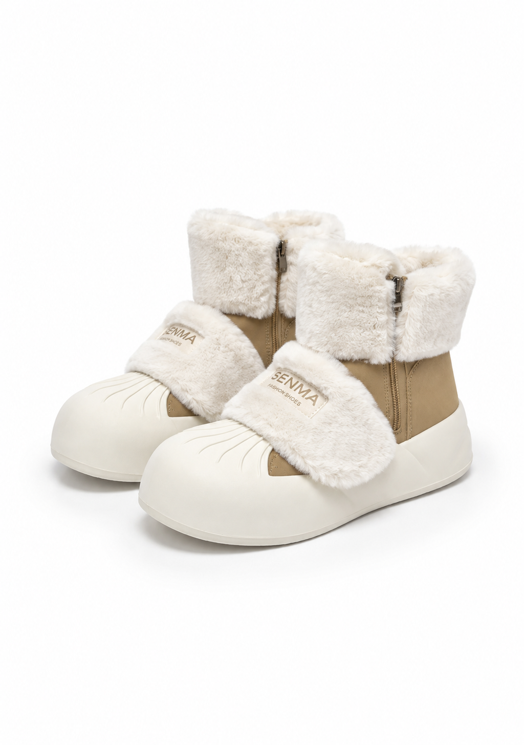 Ivory Snow Puff Boots