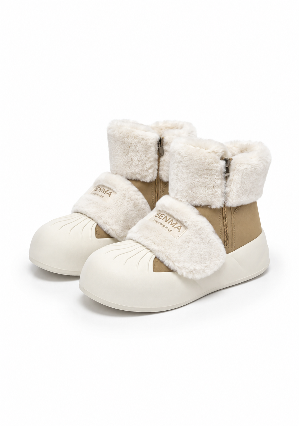 Ivory Snow Puff Boots