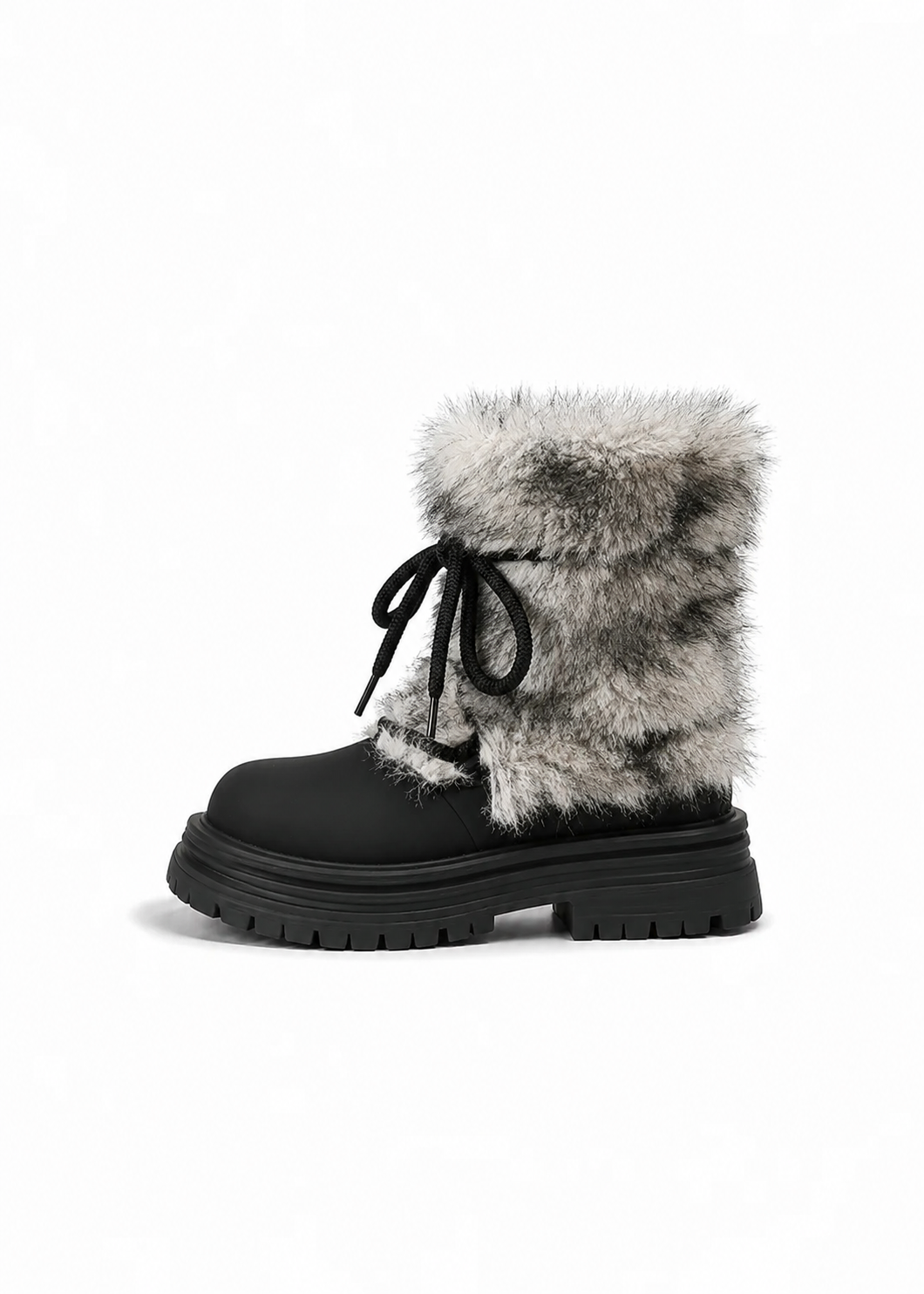Milky Lace Fur Boots