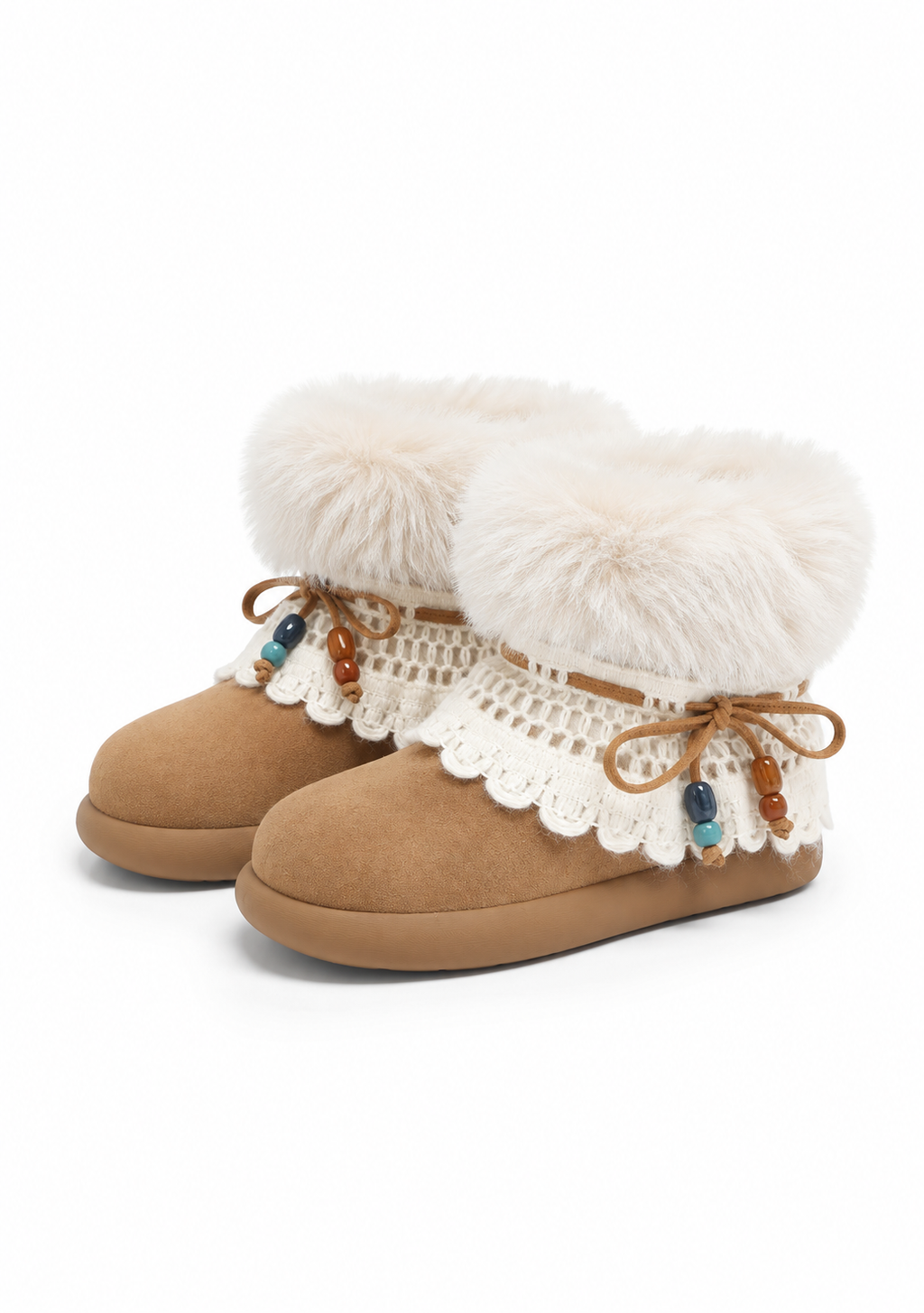 Mellow Beads Fur Boots