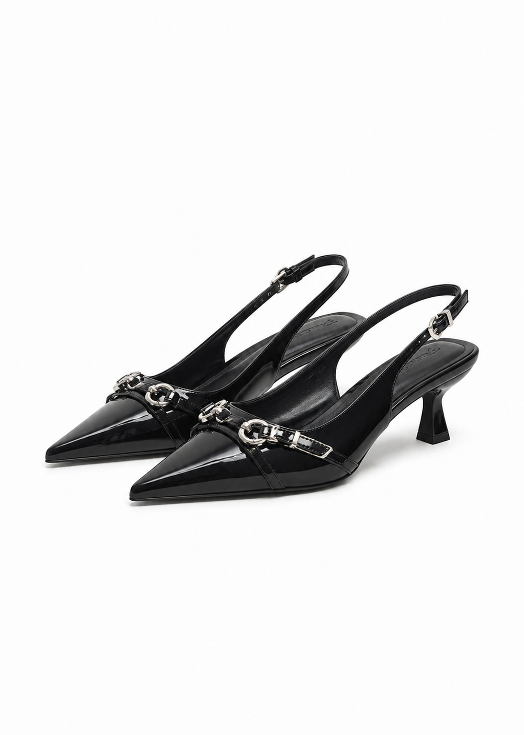 Lune Buckle Heels