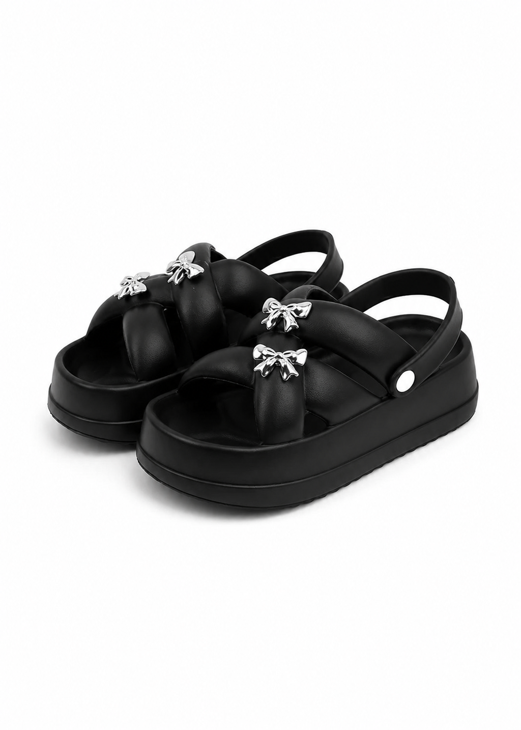 Ribbon Charm Platform Sandal