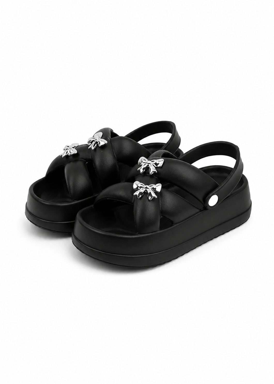 Ribbon Charm Platform Sandal
