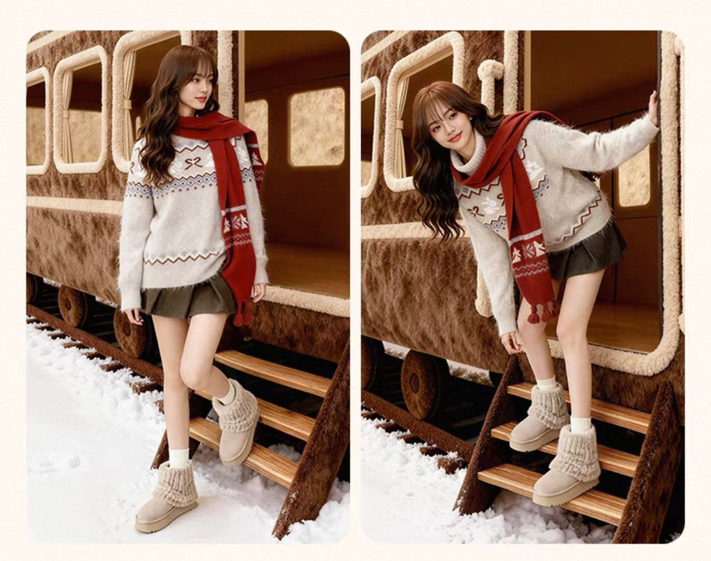 Fluffy Platform Boots