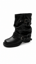 Slouch Buckle Boots