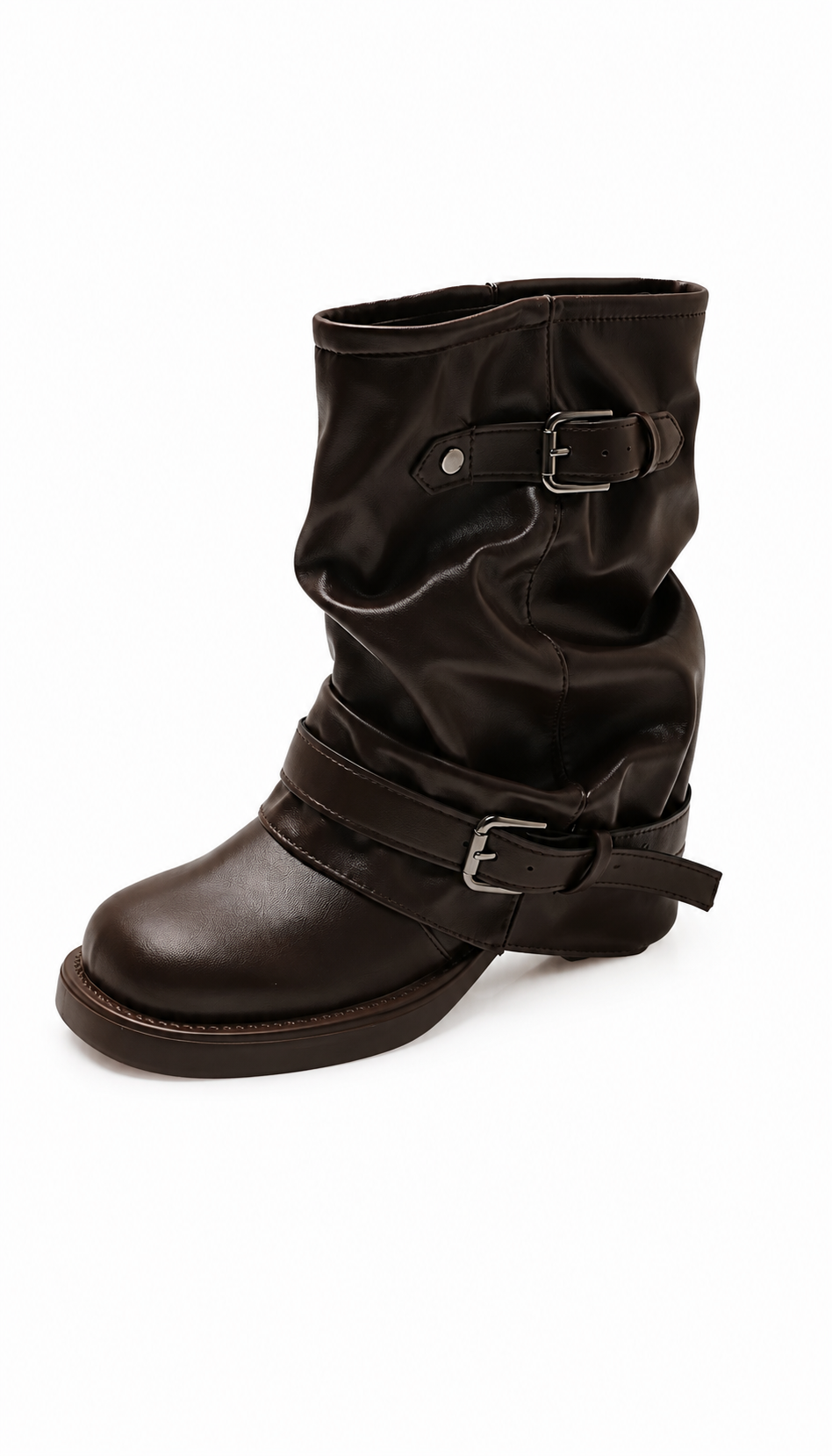 Slouch Buckle Boots