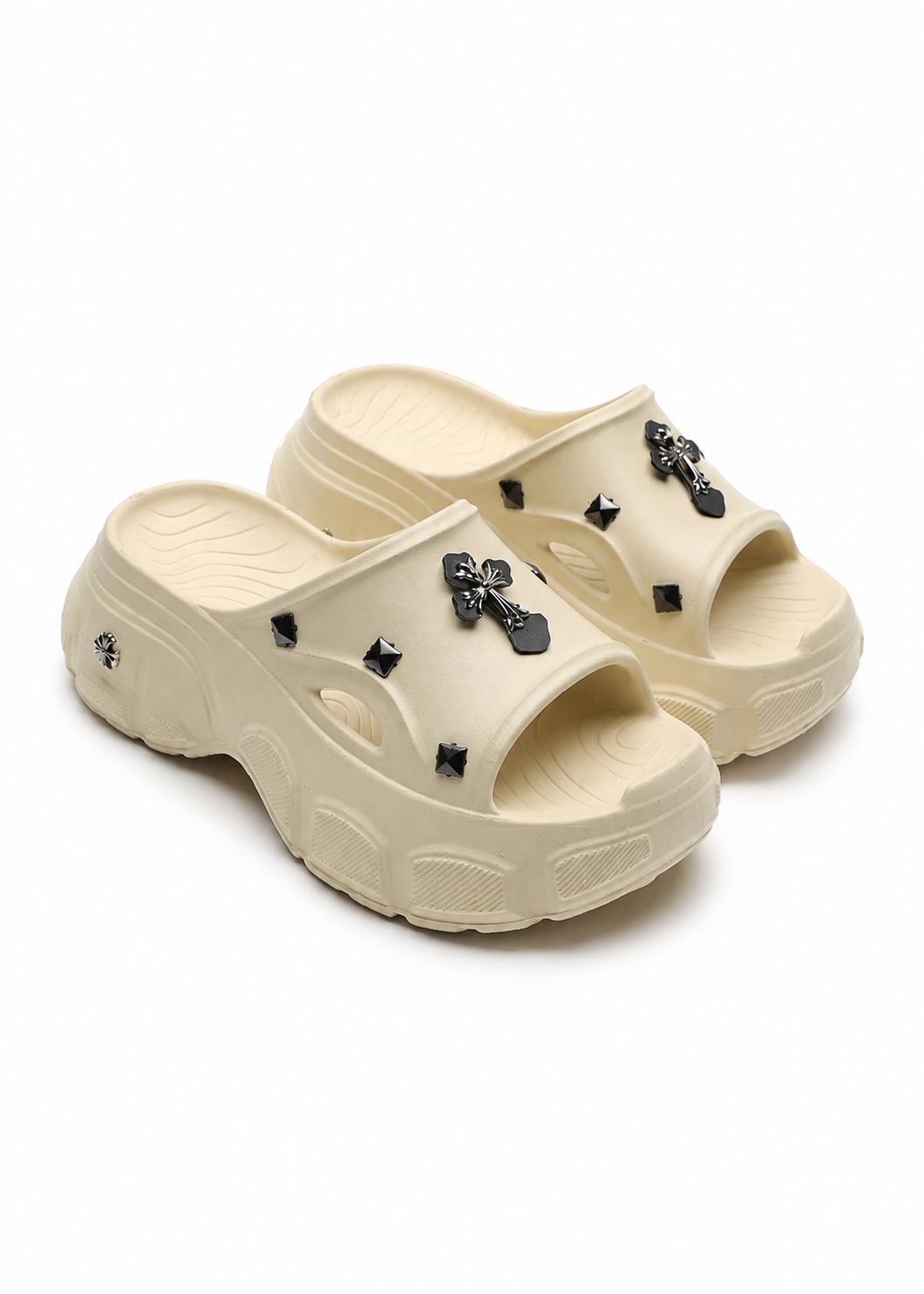 Chrome Cross Sandals