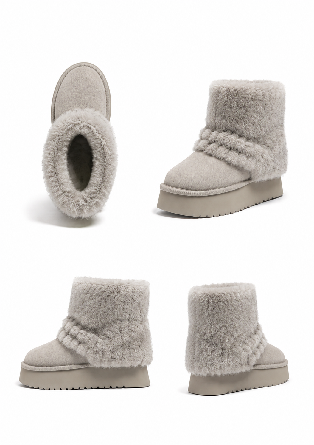 Fluffy Platform Boots