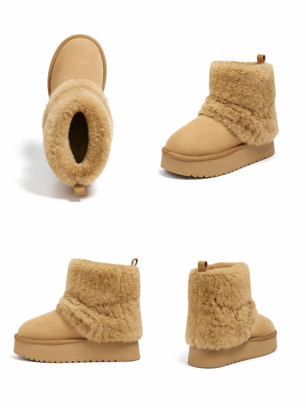 Fluffy Platform Boots