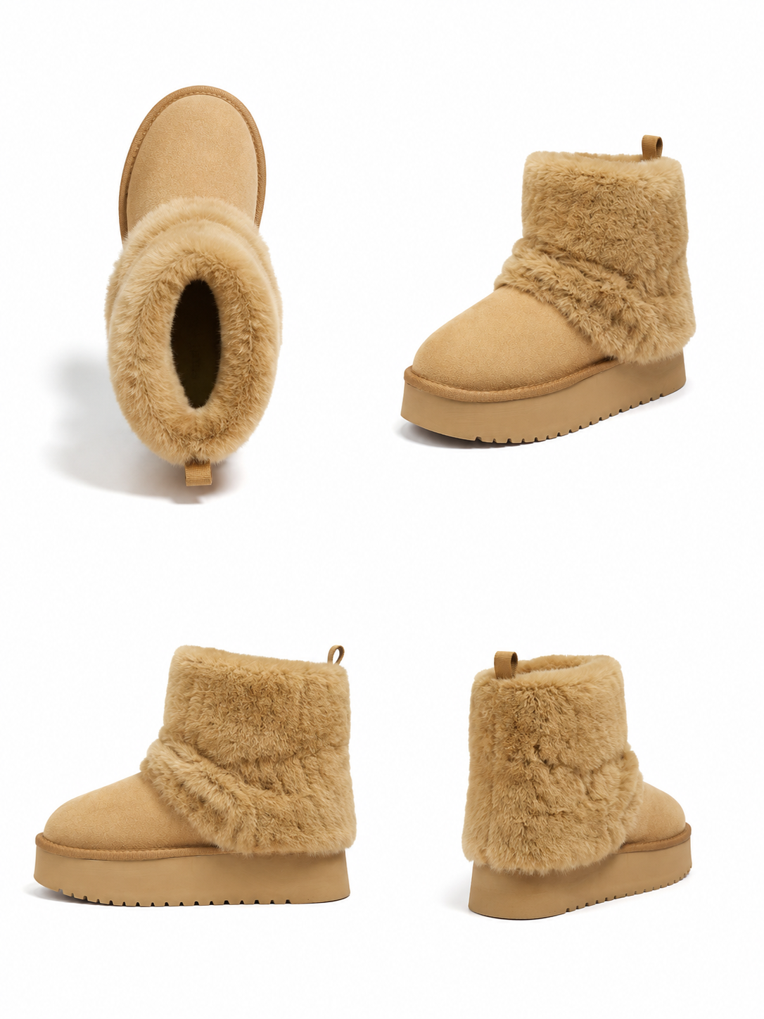 Fluffy Platform Boots