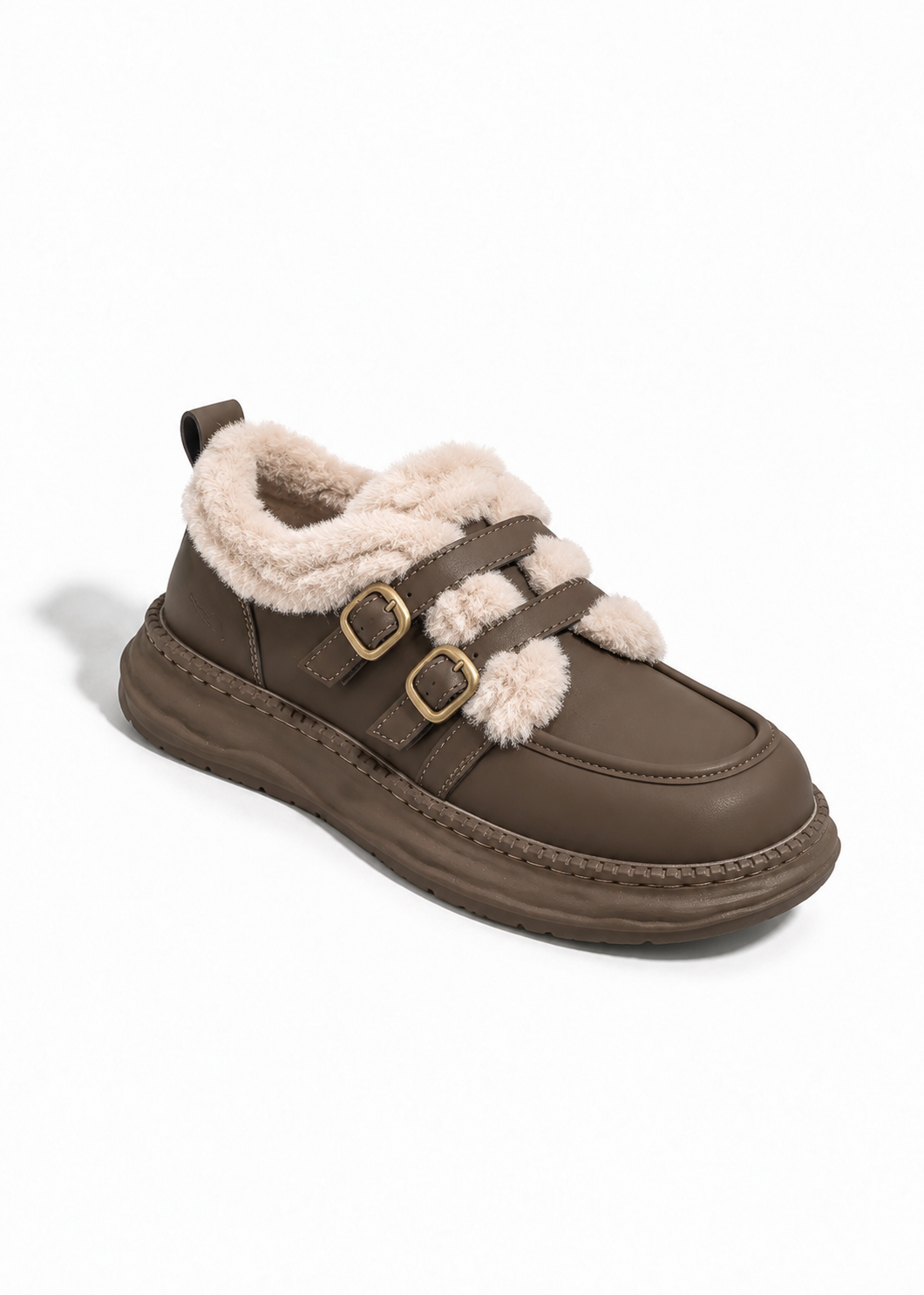 Mellow Fur Buckle Shoes