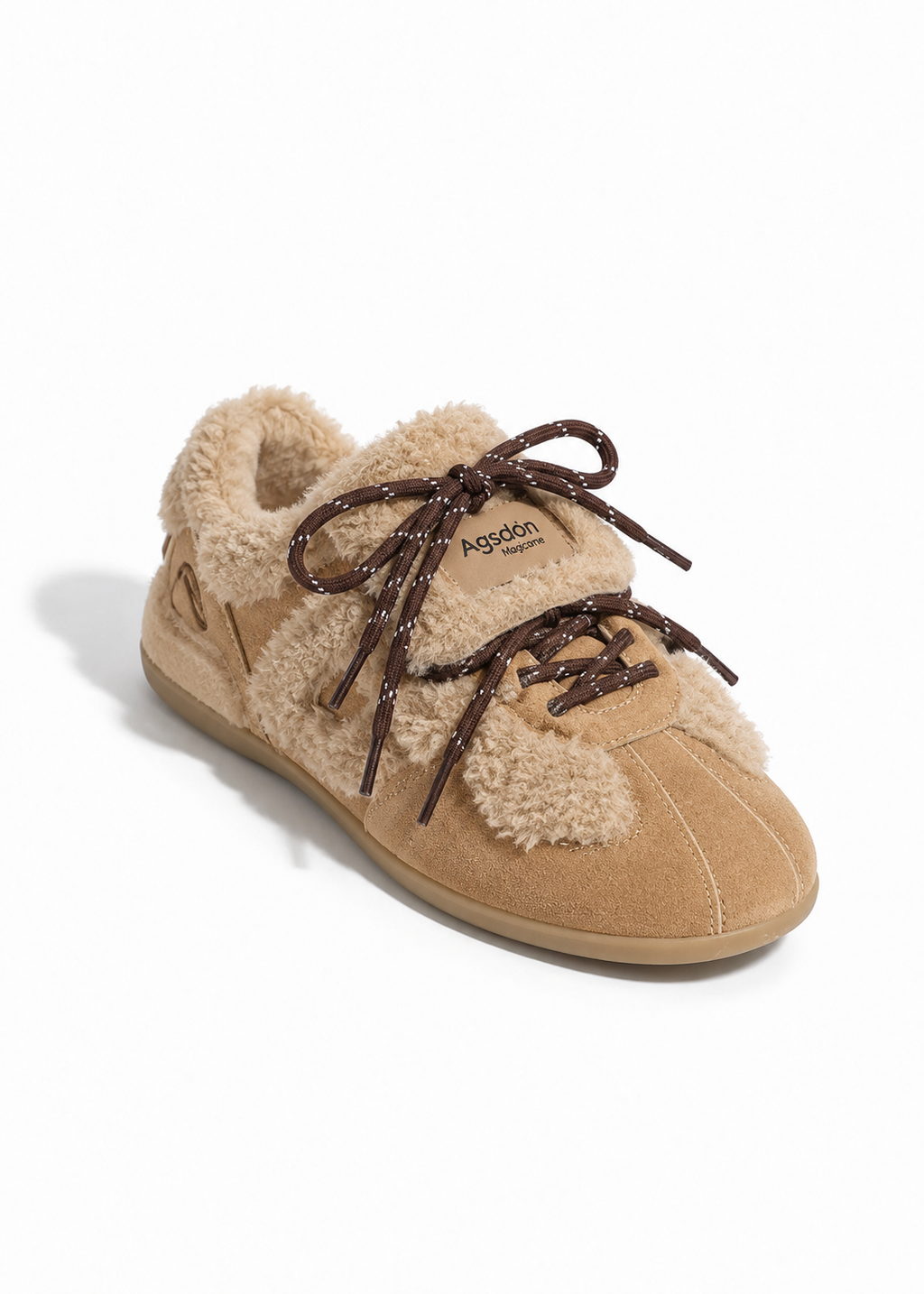 Miel Fur Ribbon Sneakers