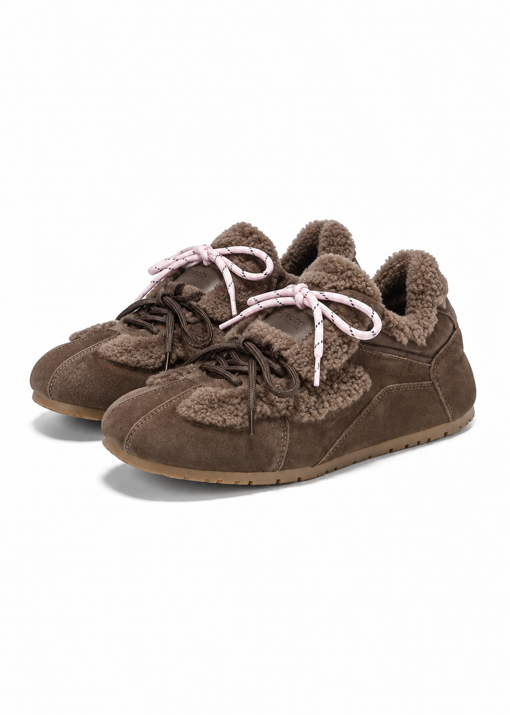 Miel Fur Ribbon Sneakers