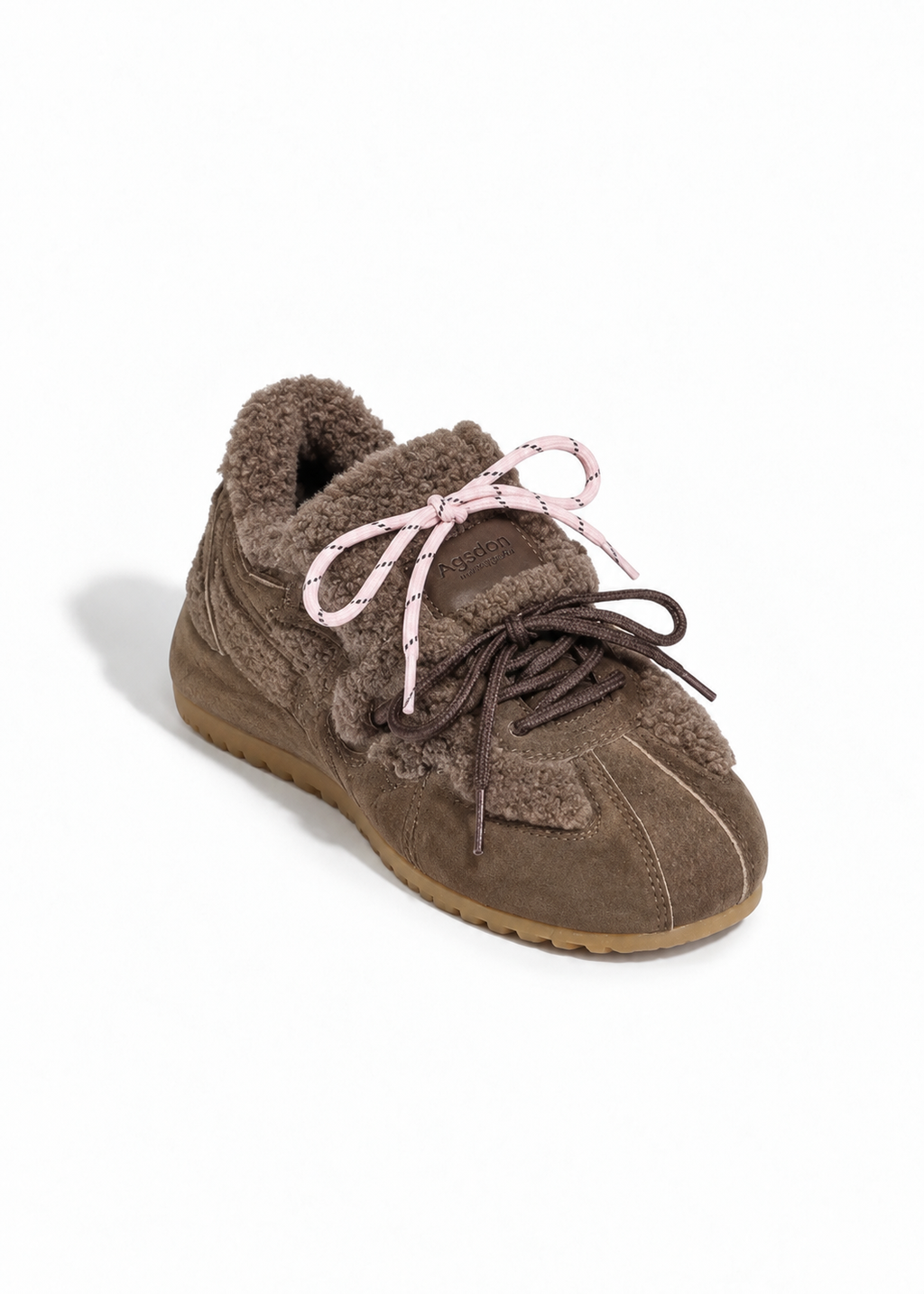 Miel Fur Ribbon Sneakers