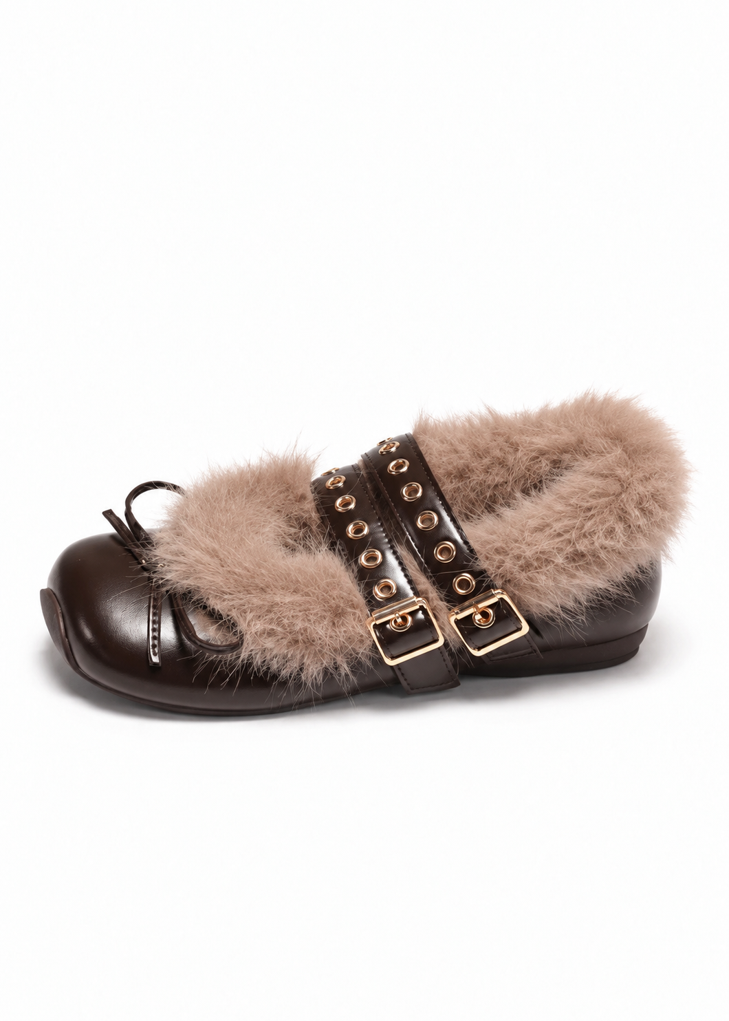 Miel Fur Ribbon Shoes