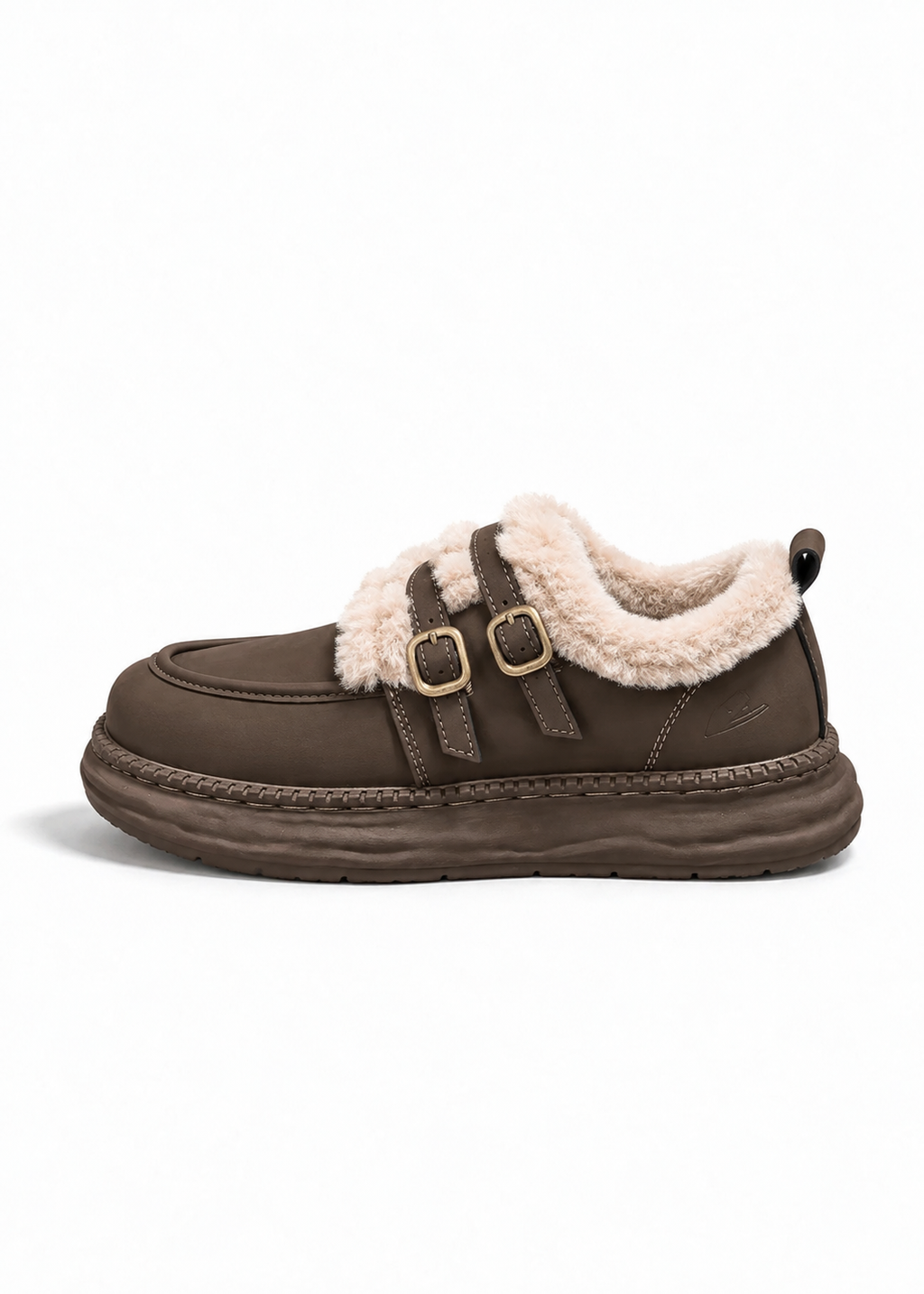 Mellow Fur Buckle Shoes