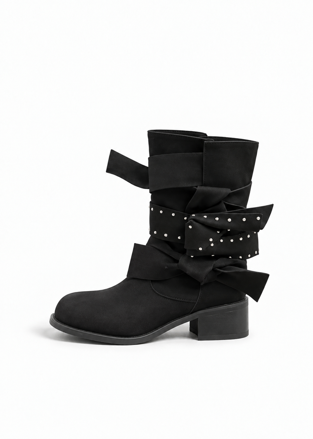Velune Stud Ribbon Boots
