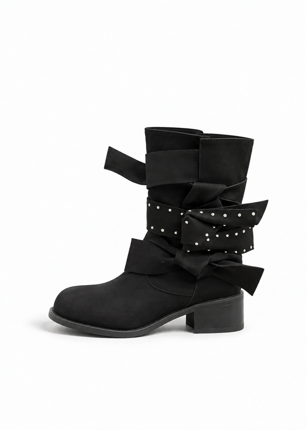 Velune Stud Ribbon Boots