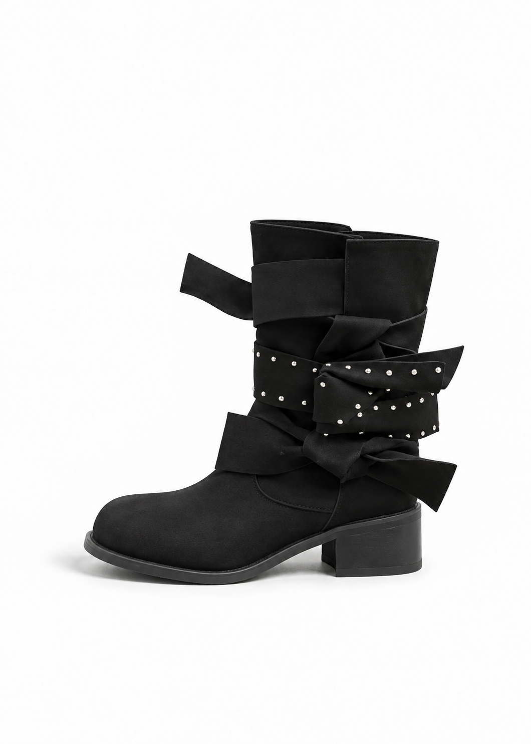 Velune Stud Ribbon Boots