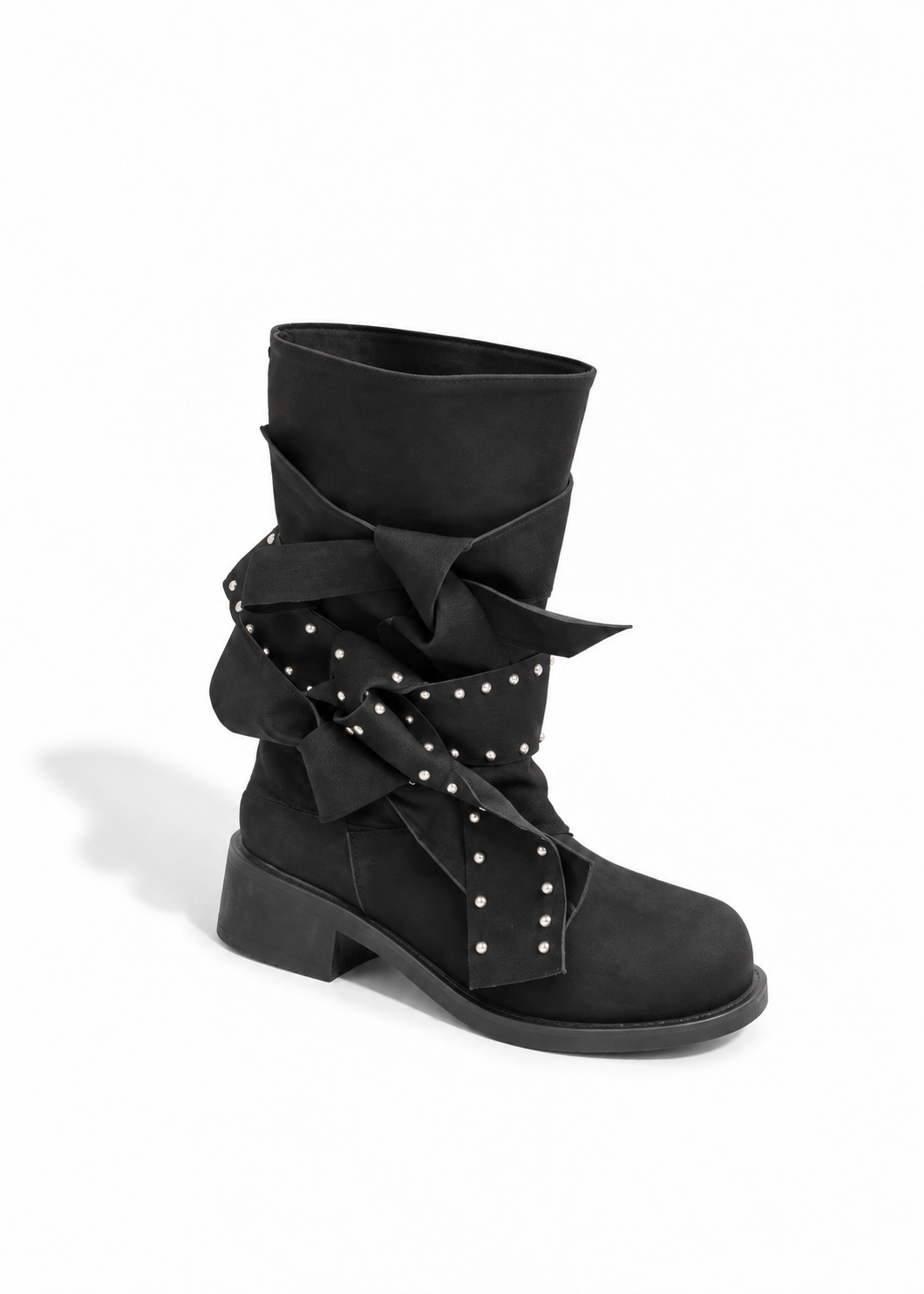 Velune Stud Ribbon Boots