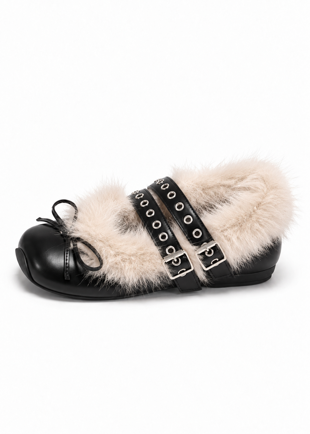Miel Fur Ribbon Shoes