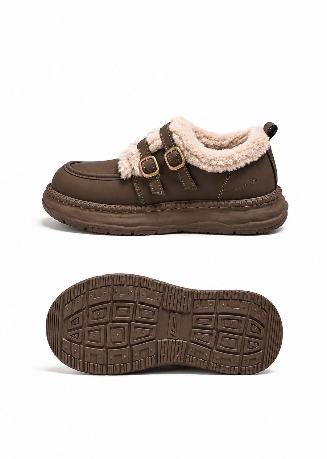 Mellow Fur Buckle Shoes