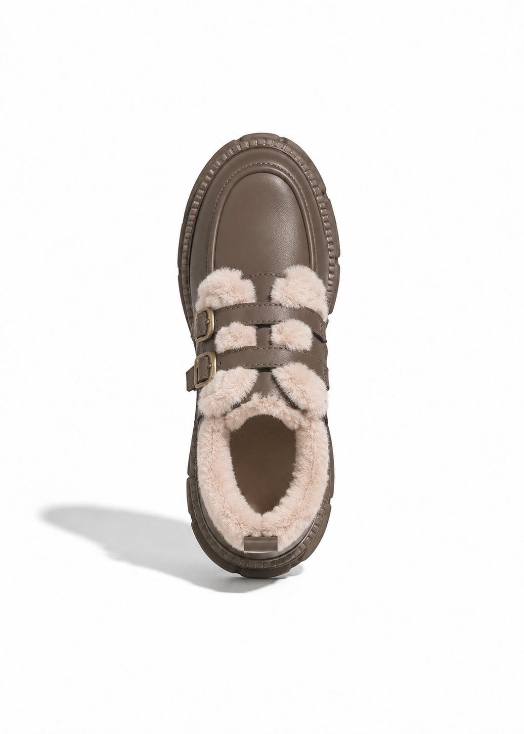 Mellow Fur Buckle Shoes